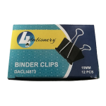 4 Stationery Binder Clips 9mm, 12 piece 